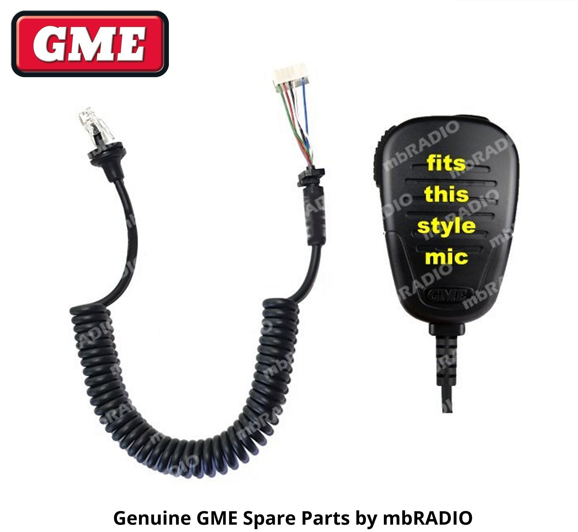 GME MICROPHONE CURLY CORD MC511(B/W) MC513B MC513BC MC516(B/W