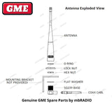 GME AE4202 4dBi FLEXI GROUND INDEPENDENT ANTENNA WITH LEAD, OPTIONAL PL259 ADAPTOR