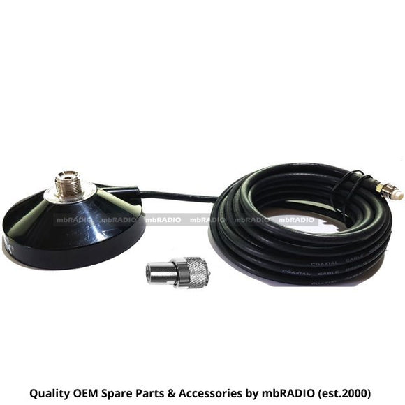 SO239 MAGNETIC BASE, INTEGRATED MBC/SO239, 4.5M COAX, PL259 ADAPTOR