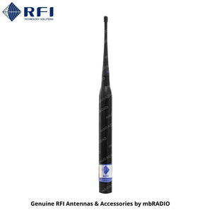 RFI CD990-67-73 UHF Unity Broadband E/Feed Antenna (400-520 MHz); Stud 5m No Connector - Black