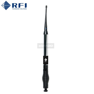 RFI CD993-67-73 UHF Unity Broadband E/Feed Antenna (400-520 MHz); Spring 5m No Connector - Chrome