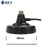 RFI CD34-71-00 4 dBi UHF CB 477MHz ANTENNA & RFI MAG BASE, FME(F) TERMINATED, PL259 AD