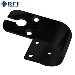 RFI WRAP AROUND BULL BAR BRACKET 50MM WITH CABLE SLOT, SILVER OR BLACK