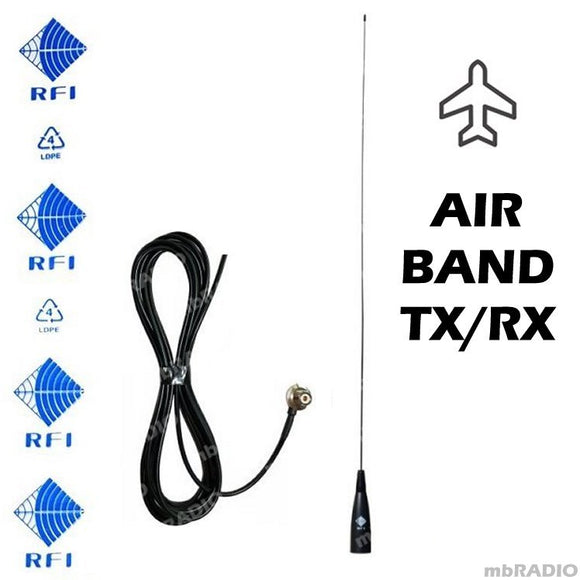 RFI CD29-118136-53 VHF AIRBAND 118-136MHZ TX/RX ANTENNA, 5M COAX CABLE