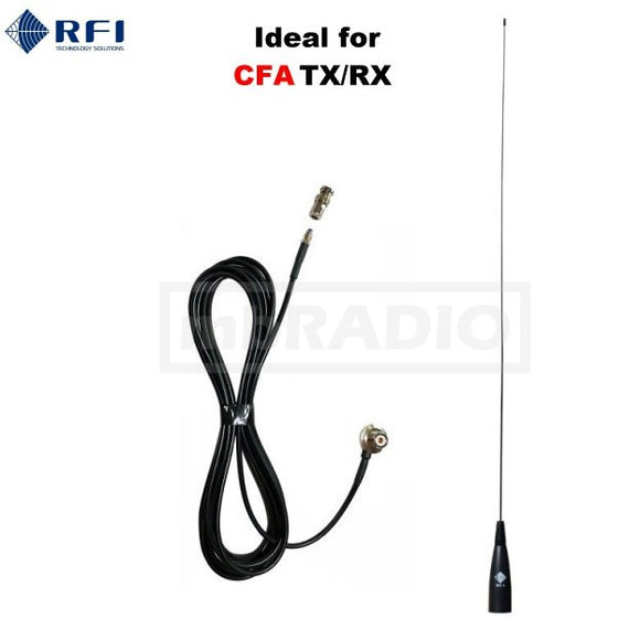 RFI CD29-148174-99 3DB BROADBAND VHF ANTENNA & CABLE WITH CONNECTORS