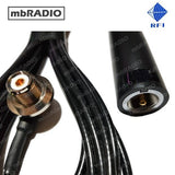 RFI CD30-148470-53 DUAL BAND VHF/UHF 148-174/400-477 MOBILE ANTENNA, MBC, 5M COAX