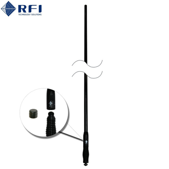 RFI CDQ5000-B Q-Fit® UHF CB, 5dBi COLLINEAR ANT, 5M COAX, UHF PL259 PLUG, BLACK