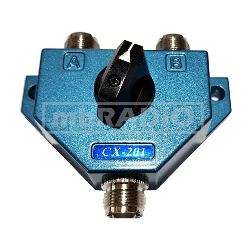 CX201U DIE-CAST 2-WAY ANTENNA SWITCH HF/VHF/UHF UP TO 600MHZ – mbRADIO