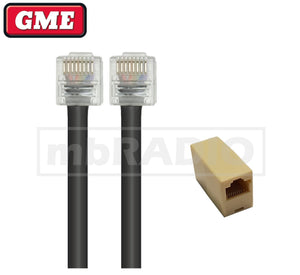 GME LE040 8 PIN (RJ45) RADIO HEAD / MICROPHONE CABLE 1.8M WITH COUPLER