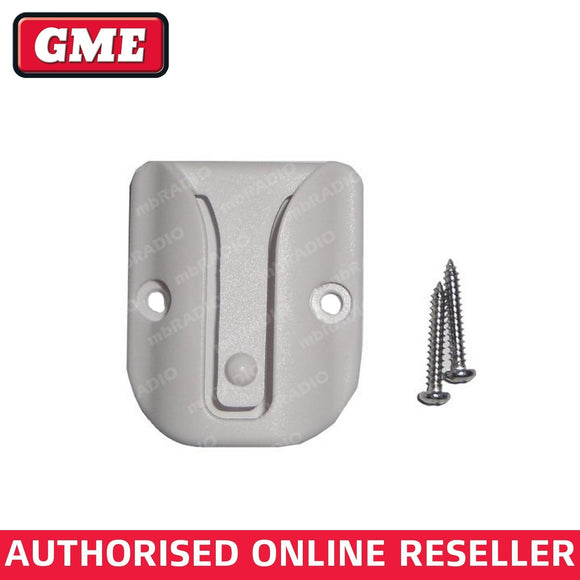 GME MB204 WHITE / MARINE MICROPHONE HANG UP CLIP, BACKING PLATE & SCREWS