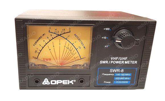 OPEK SWR8 VHF/UHF (UHF CB 477MHz) SWR POWER METER UP TO 200 WATTS
