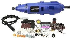 VARIABLE SPEED 135W MINI GRINDER WITH FLEXIBLE SHAFT, 210 PIECE ROTARY TOOL KIT