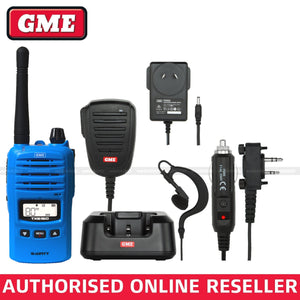 GME TX6160XBL 'BEYOND BLUE' 5 WATT IP67 CB HAND HELD RADIO & ACCESSORIES
