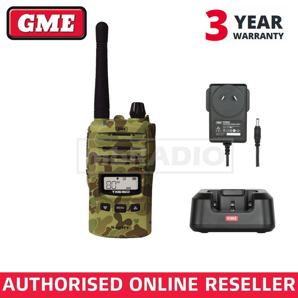 GME TX6160XCAMO 'CAMOUFLAGE' 5 WATT UHF CB HANDHELD IP67 HANDHELD