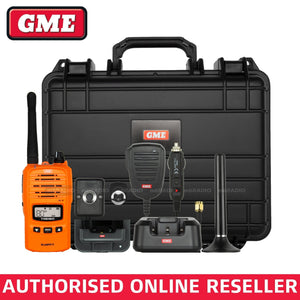 GME TX6160XOCK 5/1 WATT IP67 UHF CB HANDHELD RADIO - BLAZE ORANGE CAR KIT